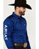 Image #2 - Ariat Men's Team Logo Twill Fitted Long Sleeve Button-Down Western Shirt, Royal Blue, hi-res