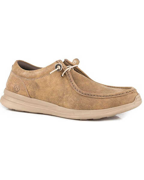 Roper Men's Chillin Low Eyelet Chukka Casual Leather Shoes , Tan, hi-res