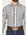 Image #3 - Panhandle Men's Striped Long Sleeve Pearl Snap Western Shirt, Cream, hi-res
