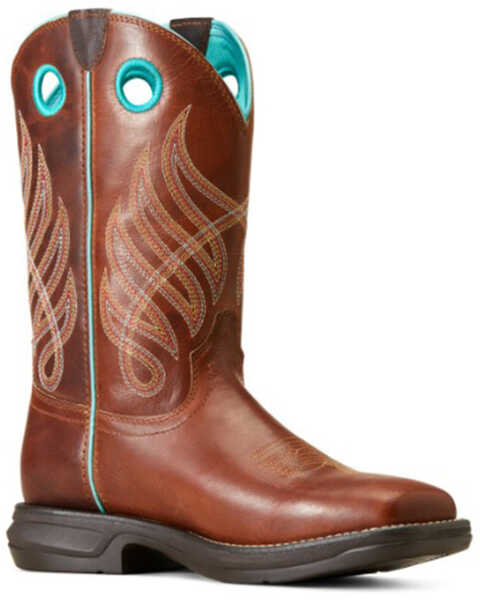 Ariat Women's Anthem Myra Western Boots - Broad Square Toe , Brown, hi-res