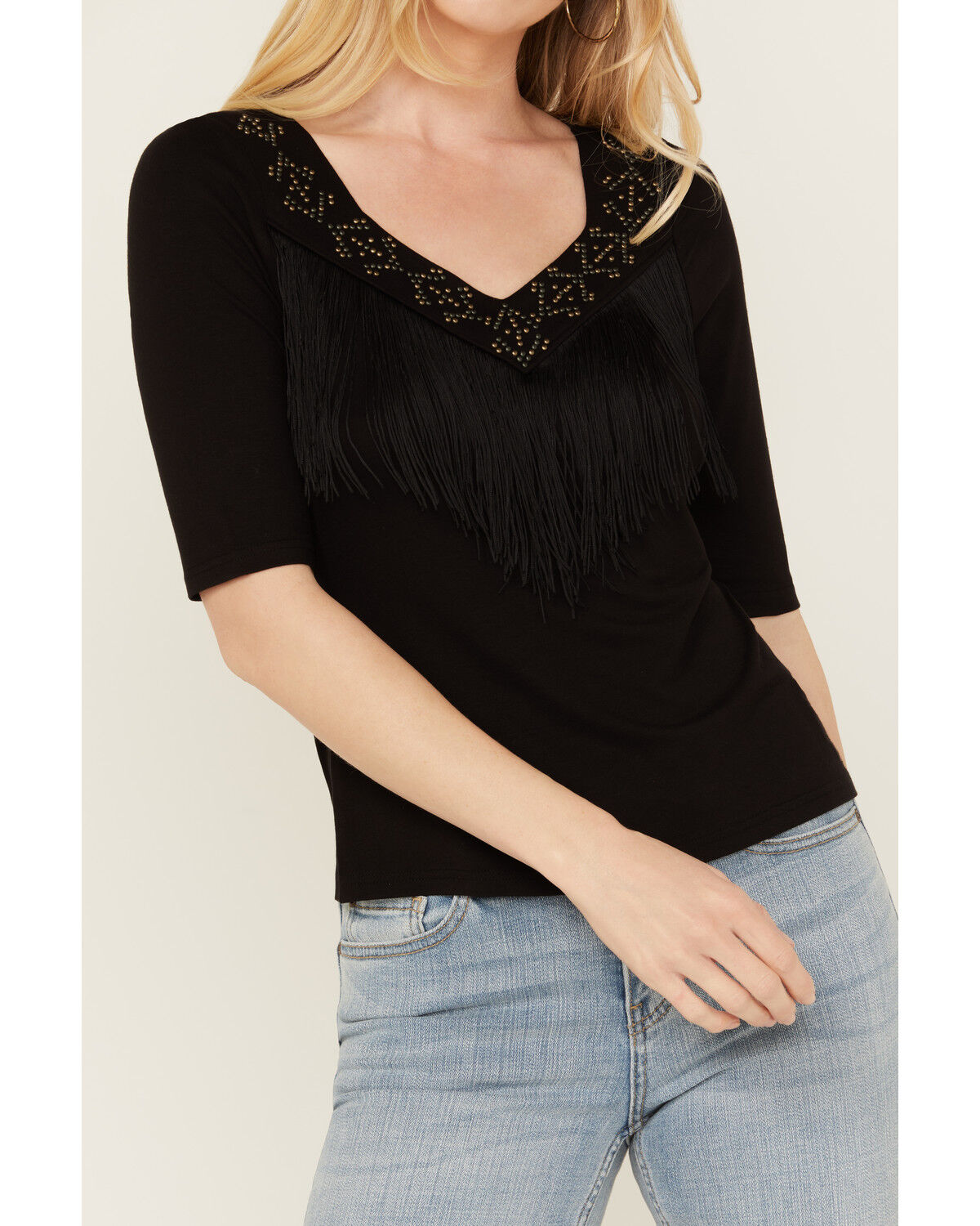 Image #3 - Idyllwind Women's Linder Fringe Front Tree, Black, hi-res
