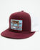 Image #1 - Lazy J Ranch Wear Men's Bull Trap Ball Cap, Maroon, hi-res