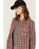 Image #2 - Wrangler Women's FR Plaid Print Long Sleeve Snap Work Shirt - Plus, Red, hi-res