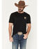 Image #2 - RANK 45&reg; Men's Southwestern Logo Short Sleeve Graphic T-Shirt, Black, hi-res