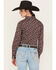 Image #4 - Wrangler Retro Women's Floral Print Long Sleeve Snap Western Shirt, Burgundy, hi-res