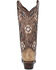 Image #4 - Circle G Women's Floral Inlay Western Boots - Snip Toe, Sand, hi-res