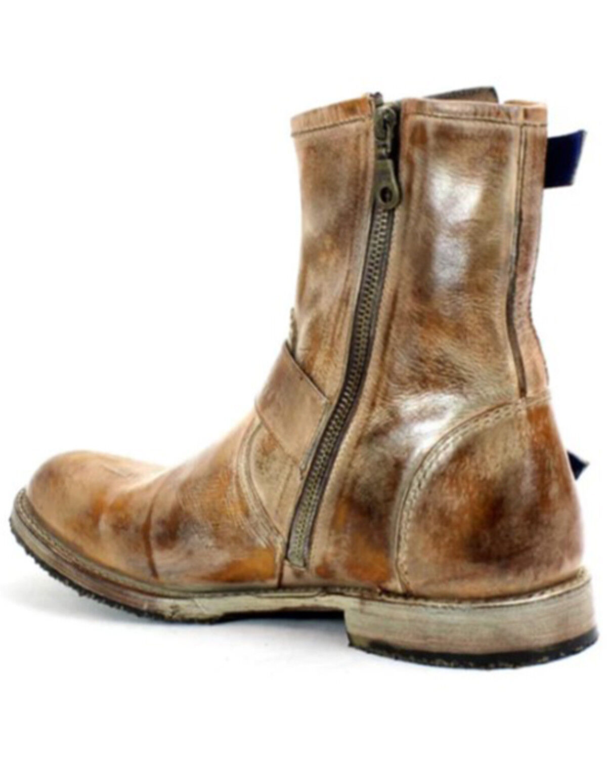 Image #3 - Bed Stu Men's Fellow Double Buckle Boot - Round Toe, Tan, hi-res