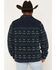 Image #4 - Wrangler Men's Southwestern Striped Print Fleece Jacket, Navy, hi-res
