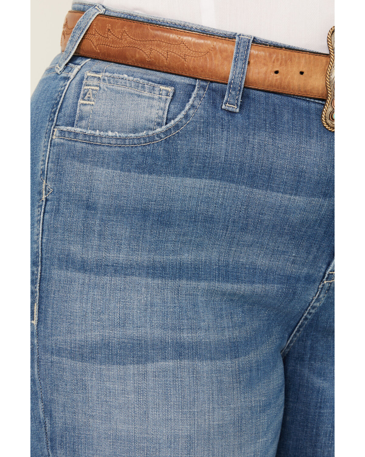 Image #2 - Ariat Women's Claire Medium Wash High Rise Slim Trouser Stretch Denim Jeans - Plus, Medium Wash, hi-res