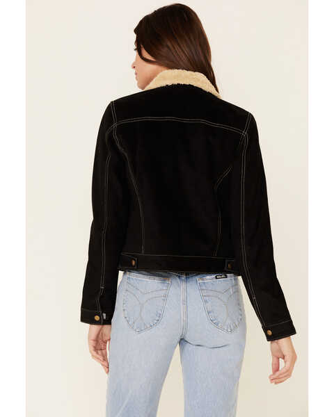Image #4 - Scully Women's Faux Shearling Jean Jacket, Black, hi-res