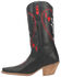 Image #3 - Dingo Women's Queen A Hearts Western Boots - Snip Toe, Black, hi-res