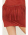 Image #4 - Idyllwind Women's Wylie Studded Fringe Faux Suede Mini Skirt, Chilli, hi-res