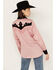 Image #4 - Ariat Women's Wilder Fringe Long Sleeve Snap Western Shirt, Mauve, hi-res