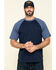 Hawx Men's Navy Midland Short Sleeve Baseball Work T-Shirt - Big , Navy, hi-res