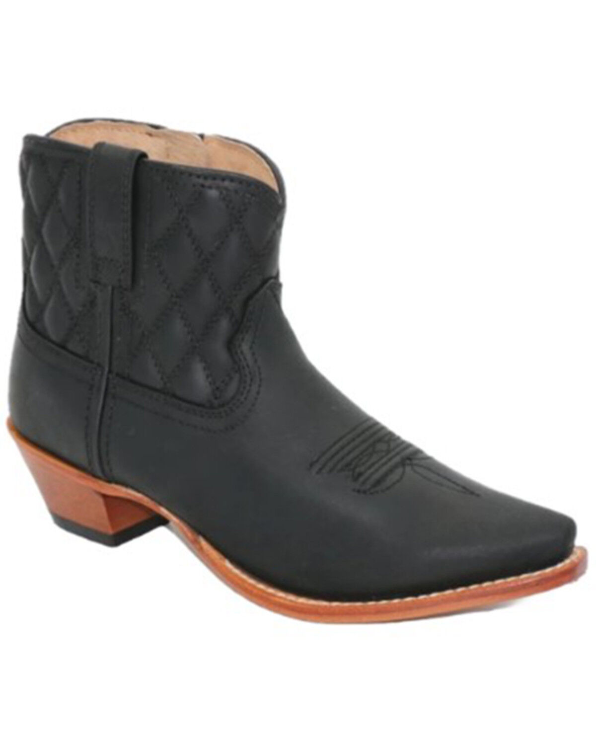 Image #1 - Twisted X Women's 6" Steppin' Out Booties - Snip Toe, Black, hi-res