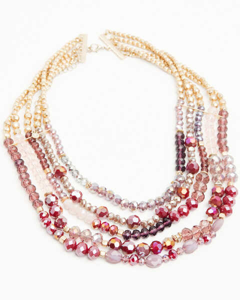Image #1 - Shyanne Women's Rosa Lane Beaded Layered Necklace , Gold, hi-res