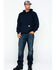 Image #6 - Carhartt Men's FR Hooded Pullover Solid Work Sweatshirt - Big & Tall , Navy, hi-res