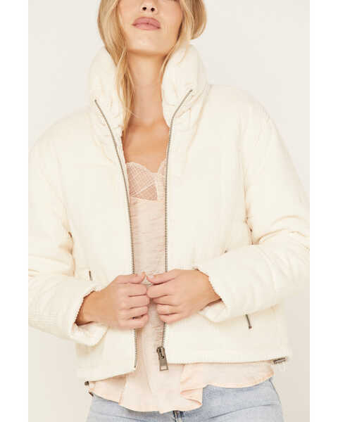 Image #3 - Cleo + Wolf Women's Quilted Corduroy Puffer Jacket, Ivory, hi-res