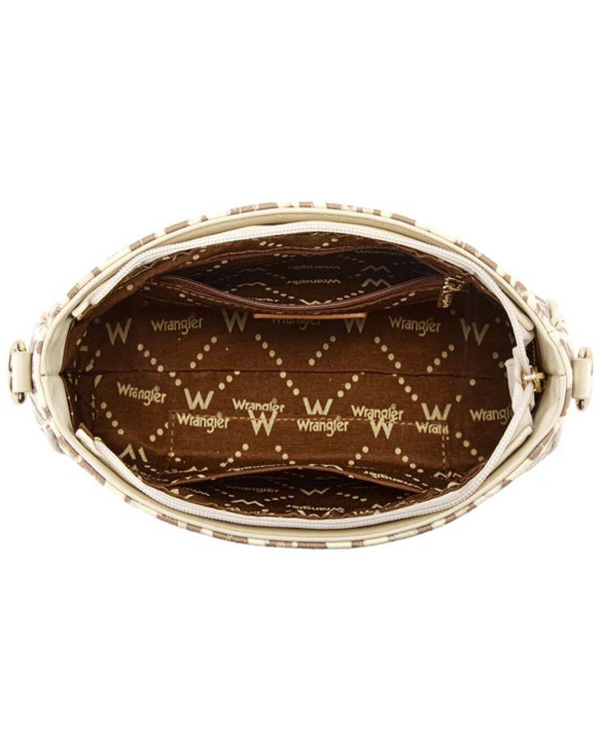 Image #4 - Wrangler Women's Leopard Print Shoulder Bag with Chain Detail, Tan, hi-res