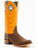 Image #1 - Justin Men's Billet Cowhide Leather Western Boots - Square Toe , Orange, hi-res