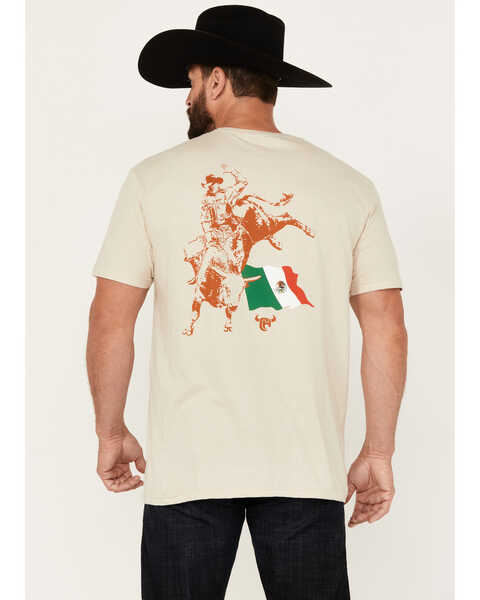 Image #4 - Cowboy Hardware Men's Mexico Flag Short Sleeve Graphic T-Shirt, Sand, hi-res