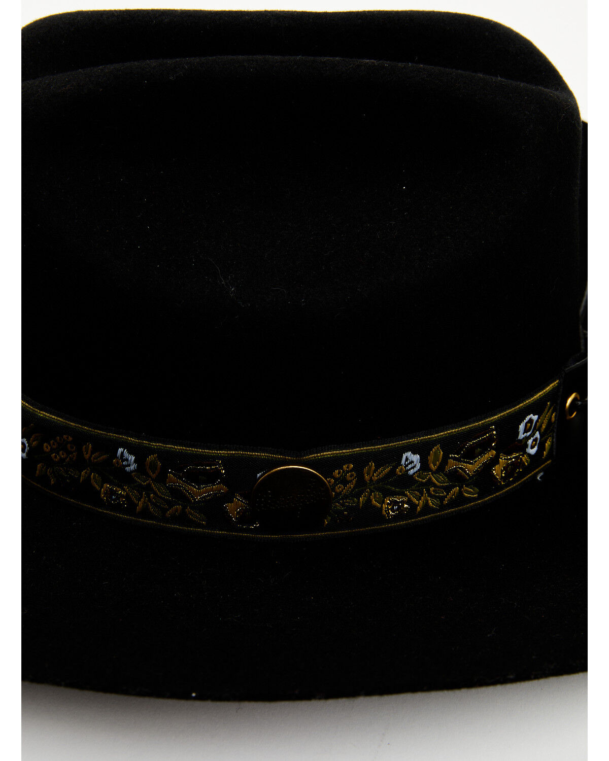 Image #2 - Wrangler Women's Floral Jacquard Feather Tassel Fashion Hat, Sand, hi-res