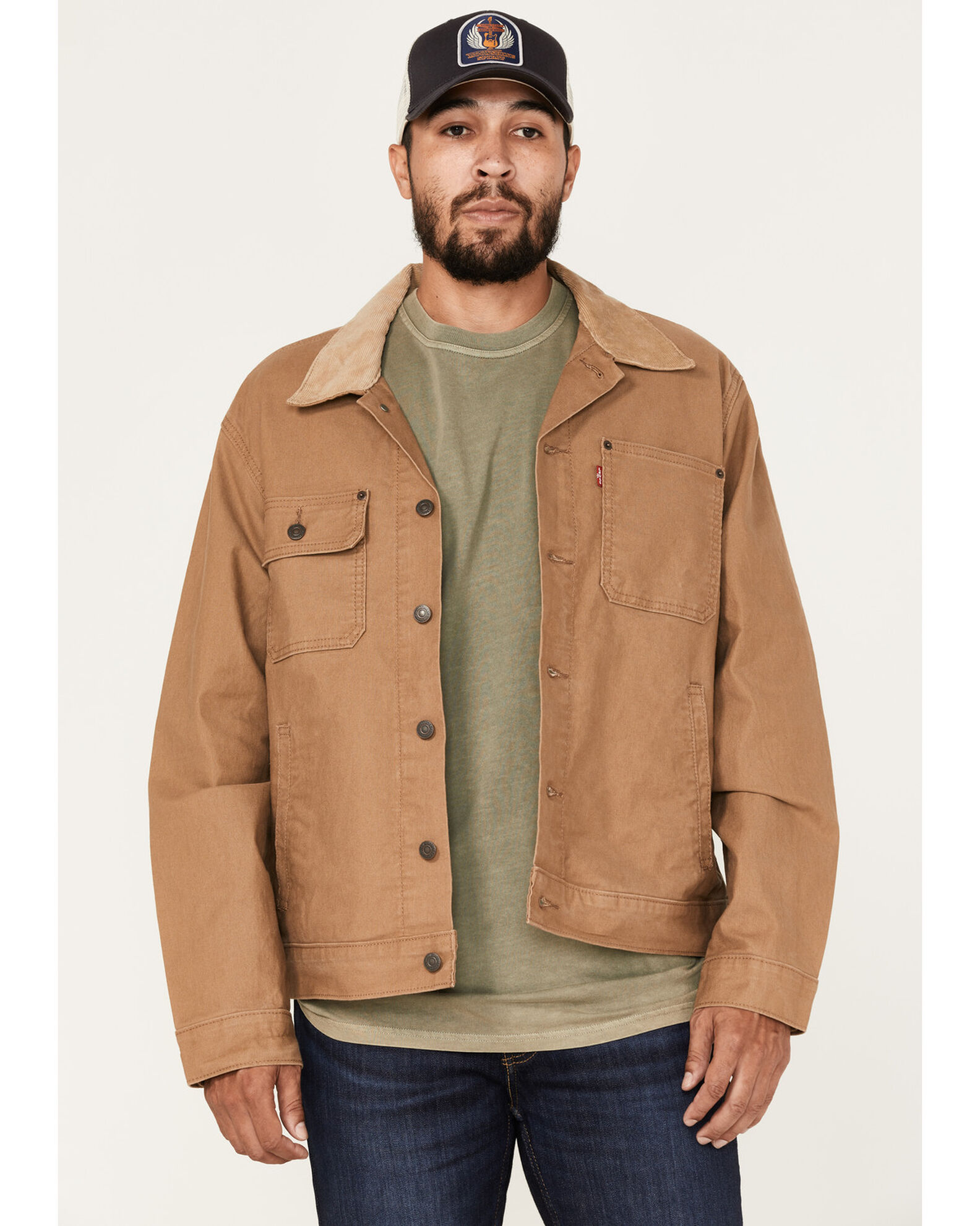 Tan trucker jacket discount