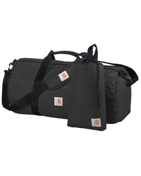 Carhartt Black Lightweight Duffle Bag & Utility Stash Pouch, Black, hi-res