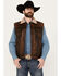 Image #1 - Cripple Creek Men's Sherpa Lined Leather Vest, Brown, hi-res