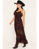Image #2 - Idyllwind Women's Silla Button-Front Ruffle Maxi Dress, Wine, hi-res