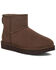 Image #1 - UGG Women's Classic Mini II Lined Short Suede Boots - Round Toe, Dark Brown, hi-res