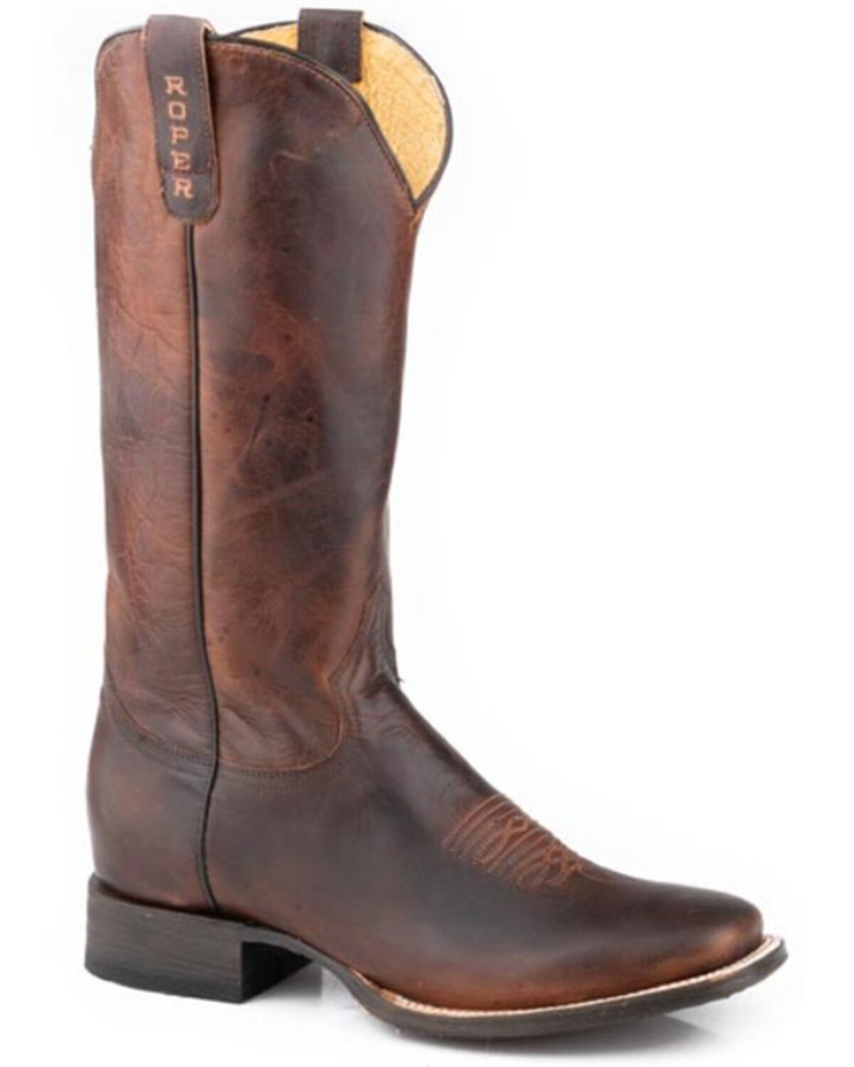 Image #1 - Roper Women's Nova Western Boots - Square Toe, Tan, hi-res