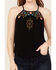 Image #3 - Idyllwind Women's Surrey Embroidered And Beaded Halter Top, Black, hi-res