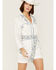 Image #1 - Driftwood Women's Embroidered Floral Shortall Romper, White, hi-res