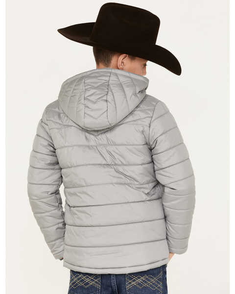 Image #4 - Cody James Boys' Hooded Puffer Jacket, Grey, hi-res