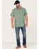 Image #2 - Brothers and Sons Men's Floral Print Short Sleeve Button-Down Western Shirt, Green, hi-res