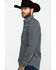 Wrangler 20X Men's Advanced Comfort Competition Navy Geo Print Long Sleeve Western Shirt , Navy, hi-res