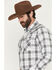 Image #2 - Wrangler Retro Men's Plaid Print Long Sleeve Snap Western Shirt, Black, hi-res