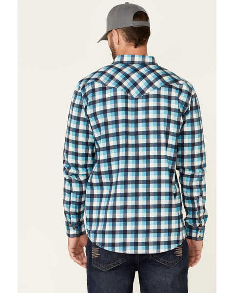 Image #4 - Cody James Men's FR Plaid Print Long Sleeve Work Shirt - Tall , Teal, hi-res