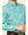 Wrangler 20X Men's Advanced Comfort Green Paisley Print Long Sleeve Western Shirt , Green, hi-res