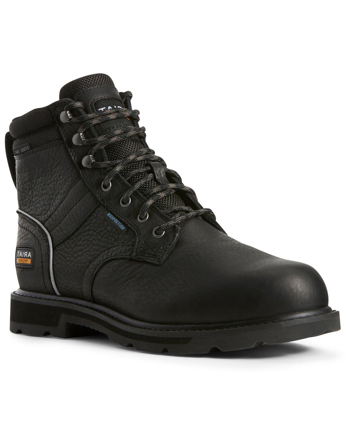 Ariat Men's Groundbreaker Waterproof Work Boots - Steel Toe, Brown, hi-res