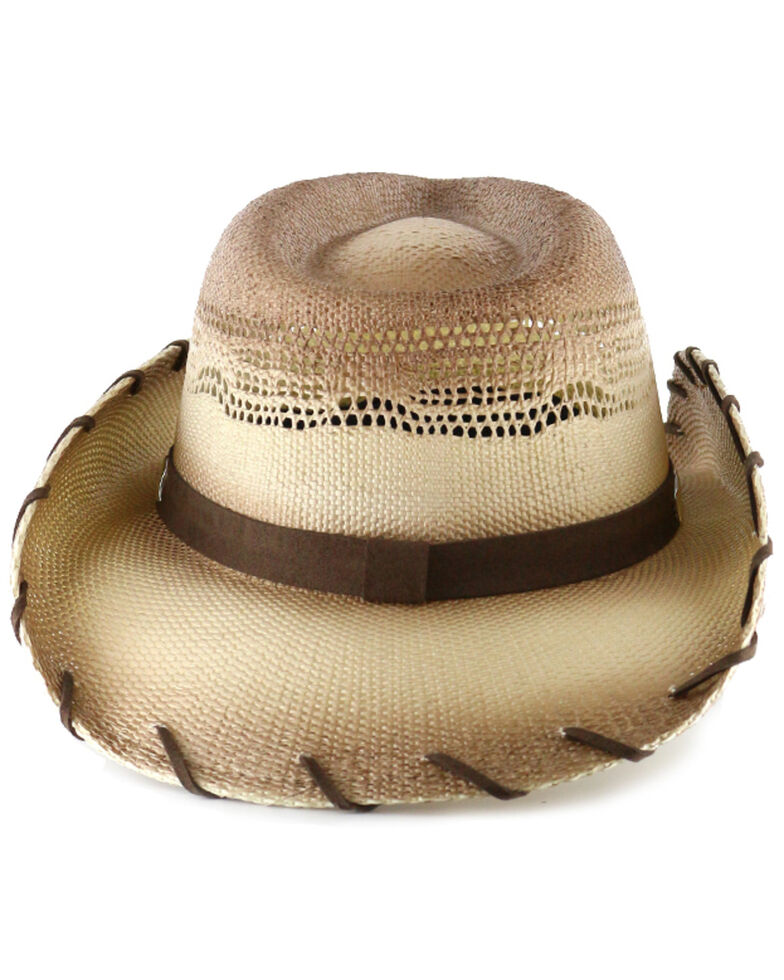 Cody James Saddle Straw Cowboy Hat, Brown, hi-res
