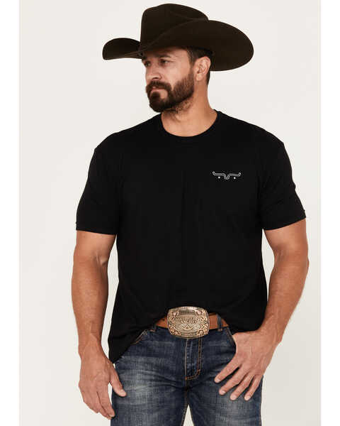 Kimes Ranch Men's American Bullseye Short Sleeve Graphic T-Shirt, Black, hi-res