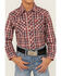 Image #3 - Wrangler Retro Boys' Plaid Print Long Sleeve Snap Western Shirt, Red, hi-res