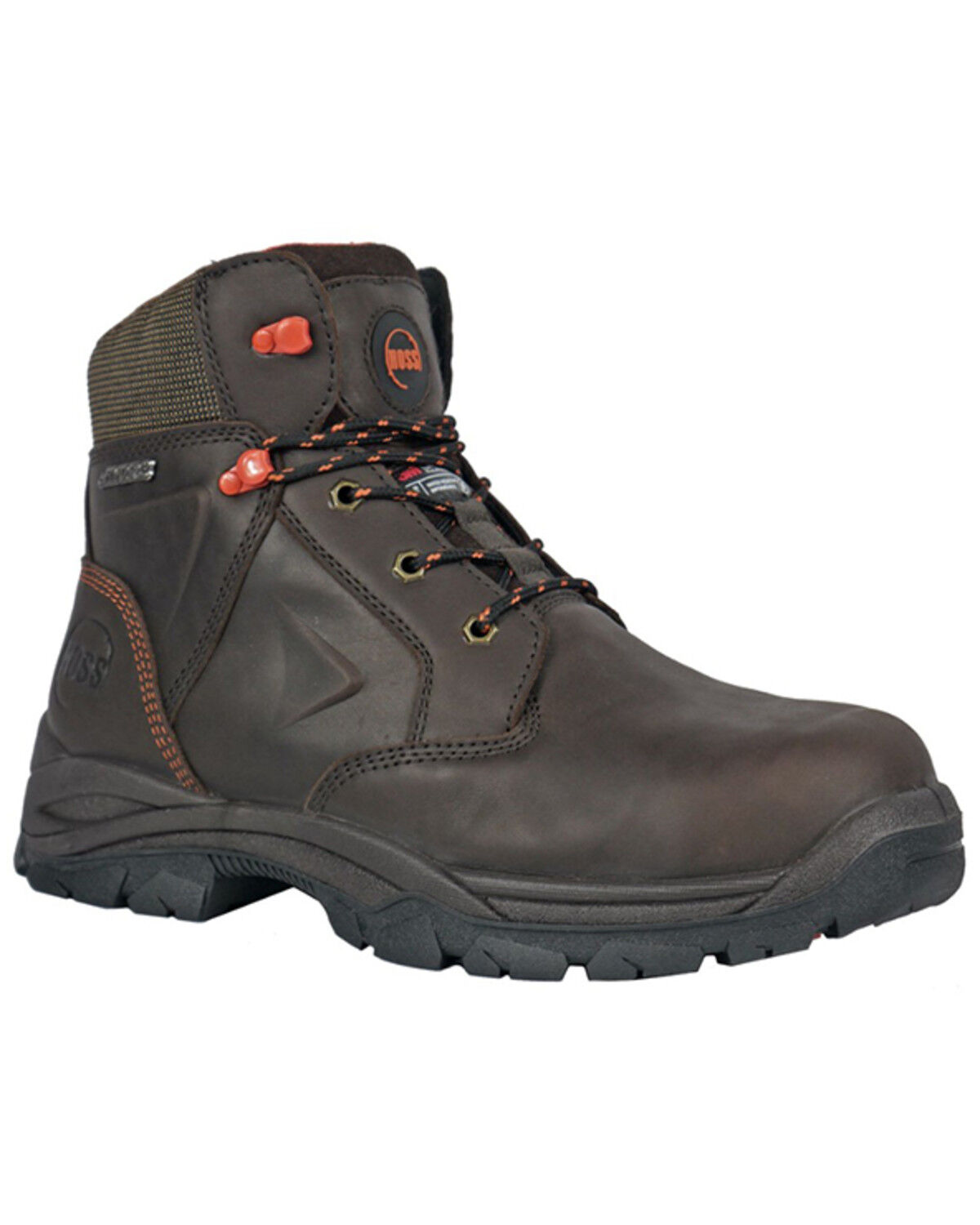 Image #1 - Hoss Men's Hudson 6" Lace-Up Boots - Composite Toe, Brown, hi-res