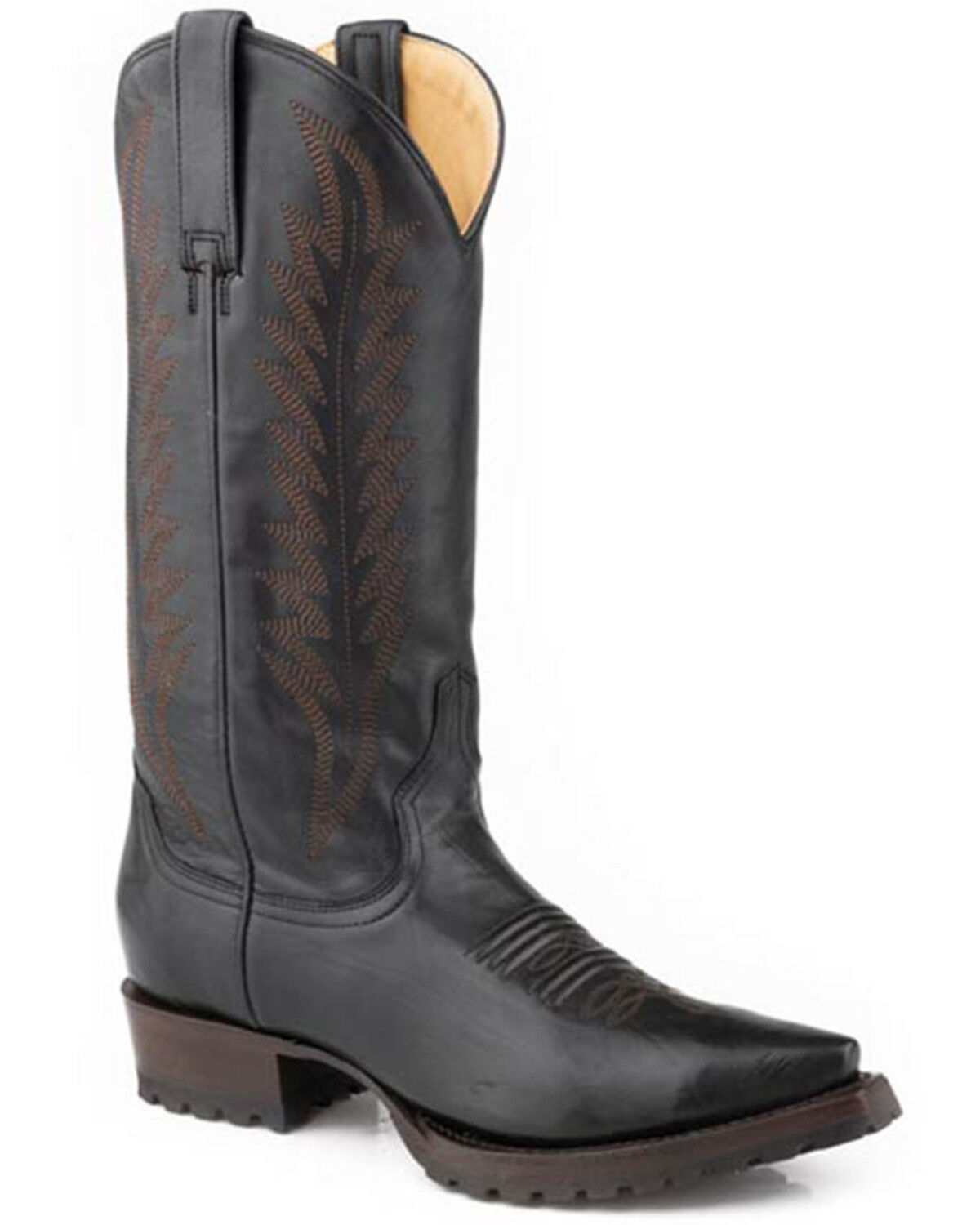 Image #1 - Stetson Women's Frankie Tall Western Boots - Snip Toe, Black, hi-res