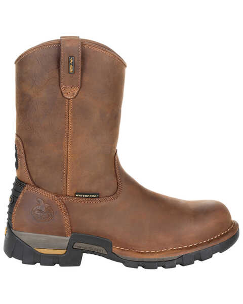 Image #2 - Georgia Boot Men's Eagle One Waterproof Pull On Work Boots - Soft Toe, Brown, hi-res