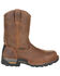 Image #2 - Georgia Boot Men's Eagle One Waterproof Pull On Work Boots - Soft Toe, Brown, hi-res