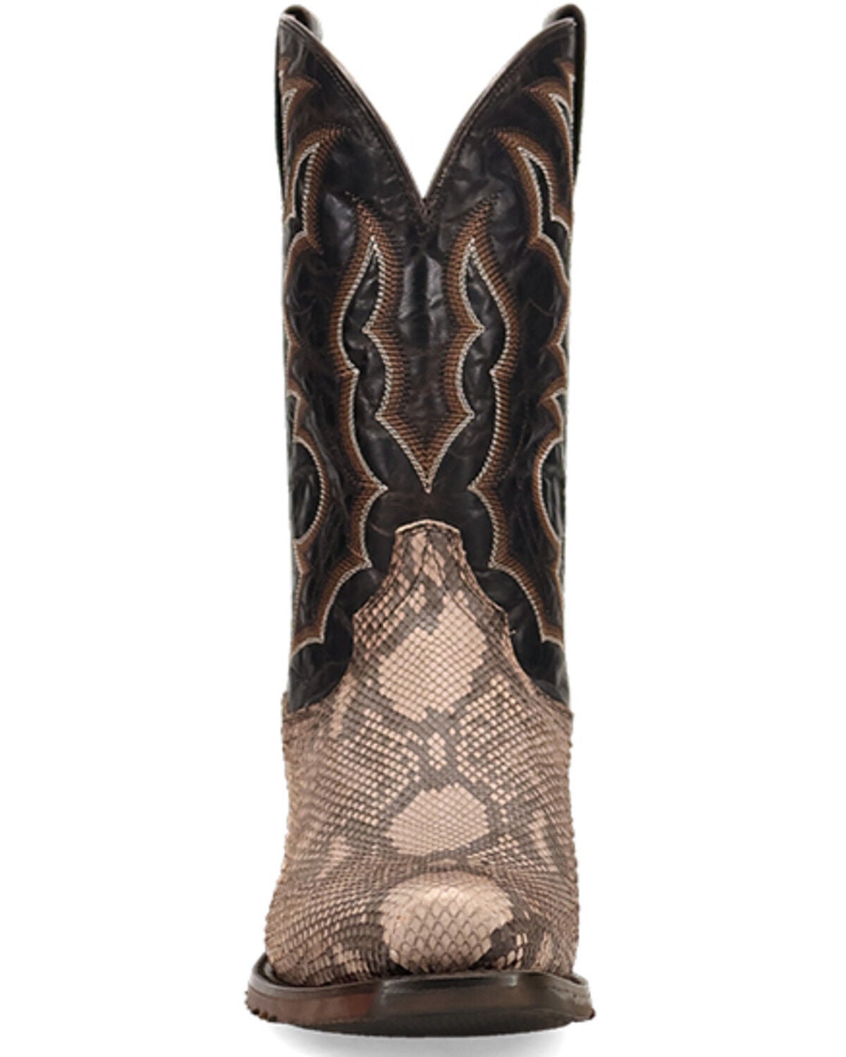 Image #4 - Dan Post Men's Exotic Python Western Boots - Square Toe, Chocolate, hi-res
