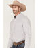 Image #2 - RANK 45&reg; Men's Fishing Small Plaid Print Long Sleeve Button-Down Western Shirt, White, hi-res